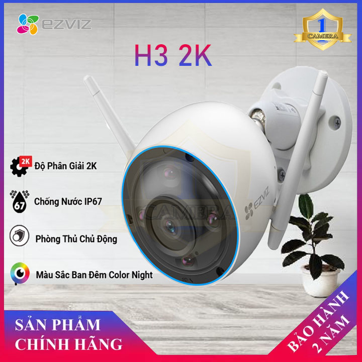 Camera IP Wifi ngoài trời Ezviz H3 2K Full Color